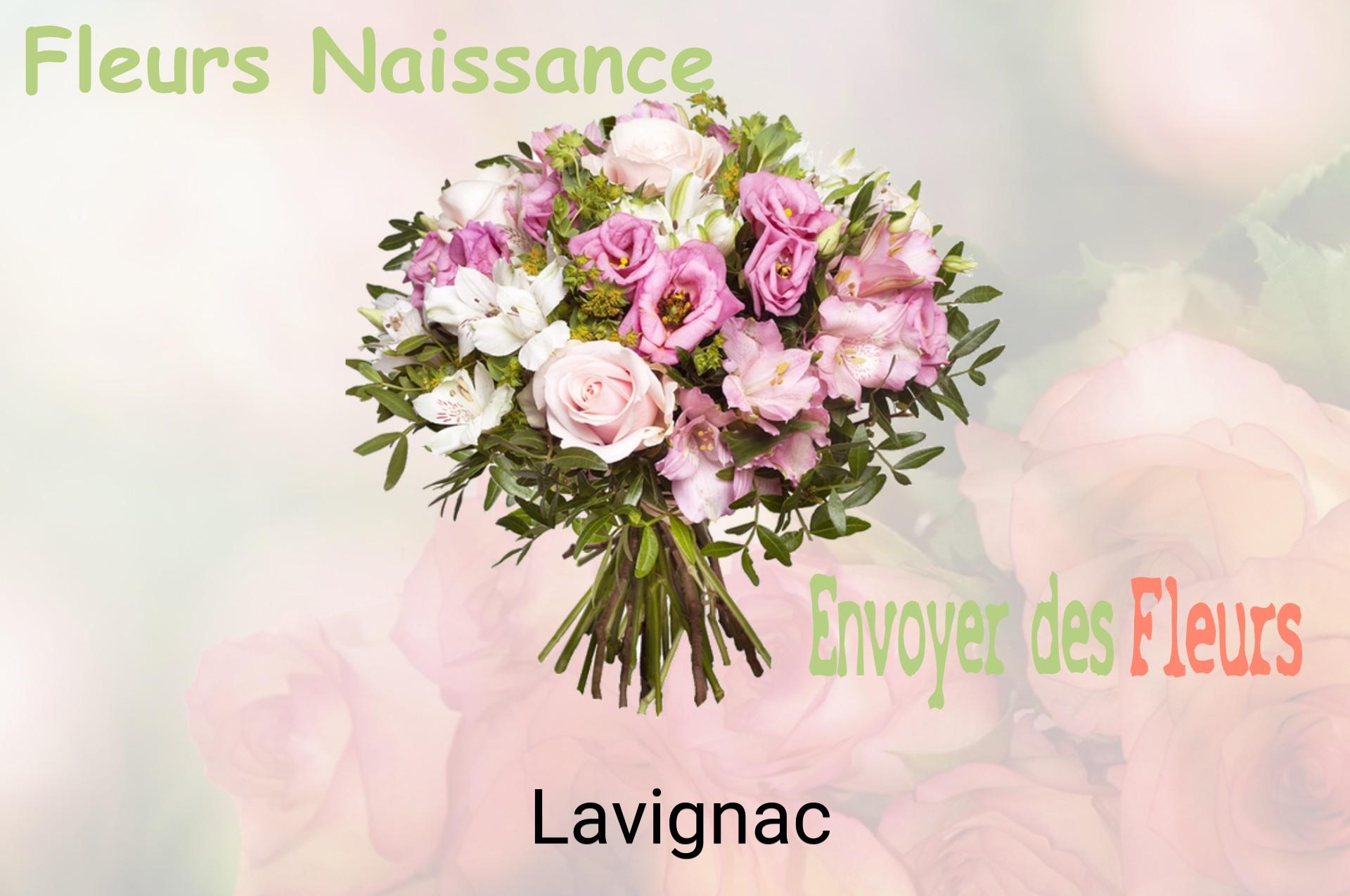 Bouquet de fleurs de naissance livré à Lavignac